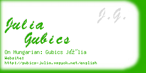 julia gubics business card
